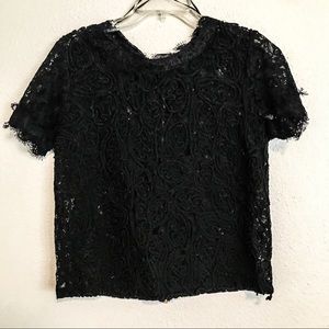 Piazza Italia Lace Zipped Back Top